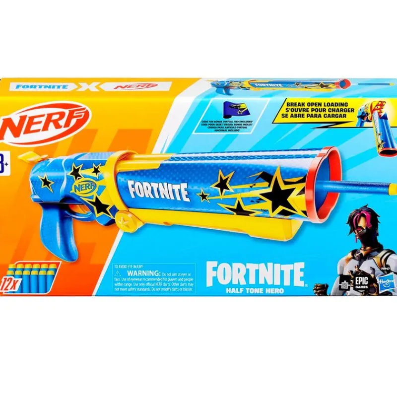 HASBRO Juegos Y Juguetes De Imitación-Nerf FORTNITE Half Tone Hero Lanzador