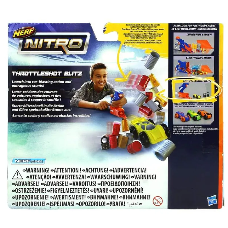 HASBRO Juegos Y Juguetes De Imitación-Nerf Nitro Throttleshot Blitz Amarillo
