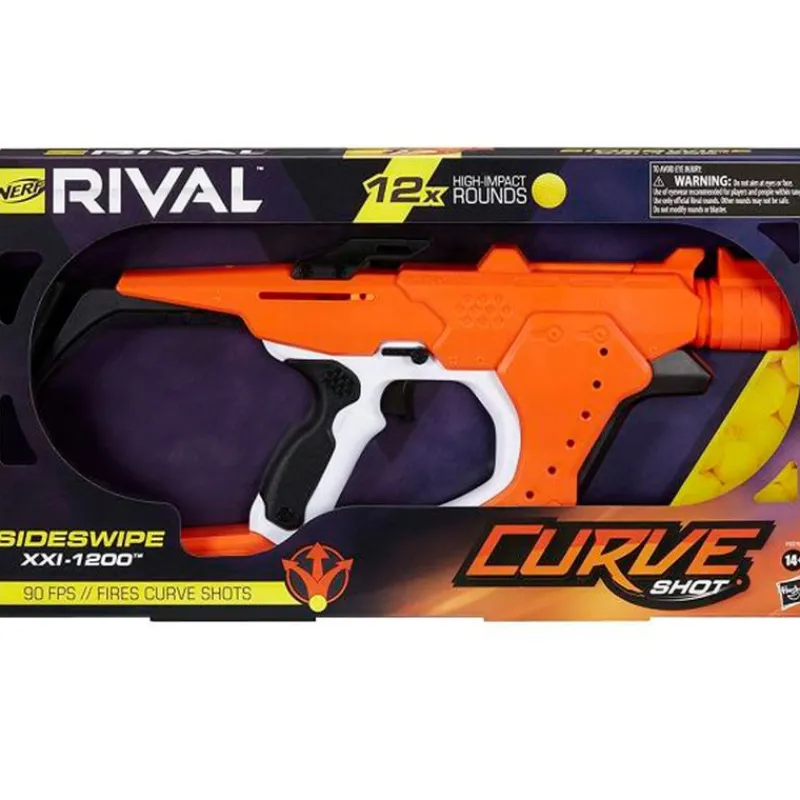 HASBRO Juegos Y Juguetes De Imitación-Nerf Rival Lanzador Curve Shot Sideswipe XXI-1200