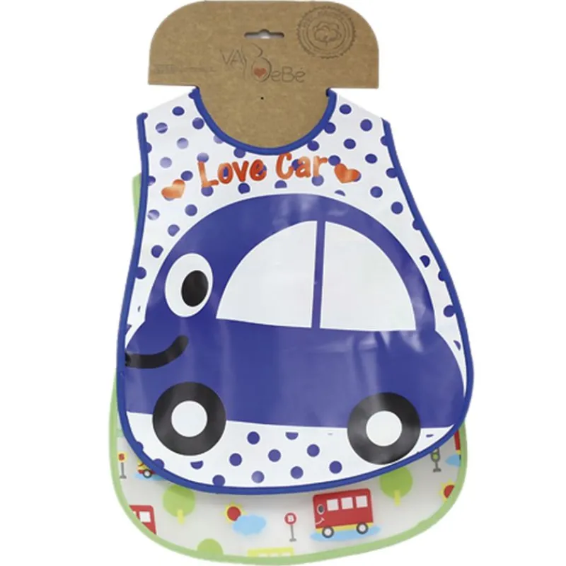 Pack 2 baberos Peva Car + Bus*VADEBEBE Outlet
