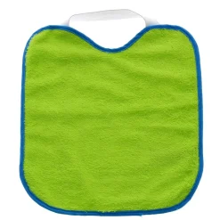 Pack 2 Baberos rizo con goma cuello Gris y Verde*VADEBEBE Online