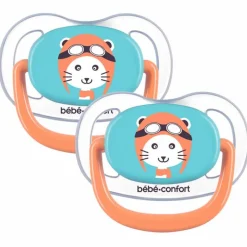 BEBE CONFORT Chupetes Y Dentición-Pack 2 Chupetes Azul/Naranja 6-18M