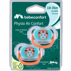 BEBE CONFORT Chupetes Y Dentición-Pack 2 Chupetes Azul/Naranja 6-18M