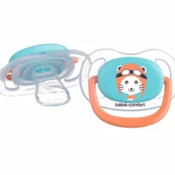 BEBE CONFORT Chupetes Y Dentición-Pack 2 chupetes Azul/Naranja 0-6M