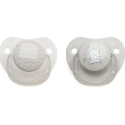 Pack 2 chupetes de 6-18m Gris*KIOKIDS Clearance