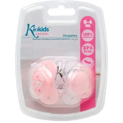 Pack 2 chupetes de 0-6m Rosa*KIOKIDS Sale