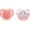 Pack 2 chupetes de 6-18m Rosa*KIOKIDS Hot