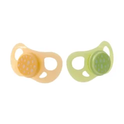 TWISTSHAKE Chupetes Y Dentición-Pack 2 Chupetes de Silicona 0-6 Meses Verde/ Beige
