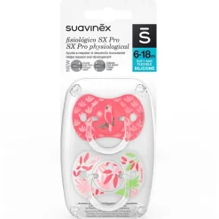 SUAVINEX Chupetes Y Dentición-Pack 2 chupetes 6-18m Jungle Rosa