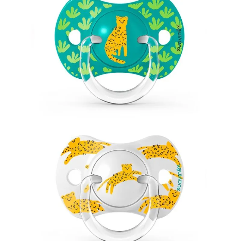 SUAVINEX Chupetes Y Dentición-Pack 2 chupetes 6-18m Jungle Verde