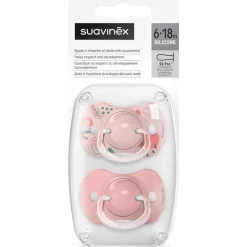 SUAVINEX Chupetes Y Dentición-Pack 2 chupetes 6-18M Walk Nude