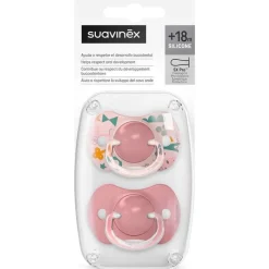 SUAVINEX Chupetes Y Dentición-Pack 2 chupetes +18M Walk Rosa
