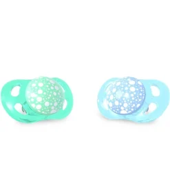 Pack 2 Chupetes Silicona +6 Meses Azul/Verde*TWISTSHAKE Best