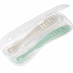 Pack 2 Cuchara silicona con Estuche 1º Edad*BEABA Sale