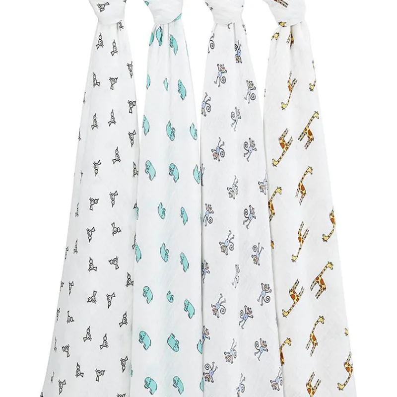 Pack 4 Muselinas de algodón Jungle Jam*ADEN & ANAIS New