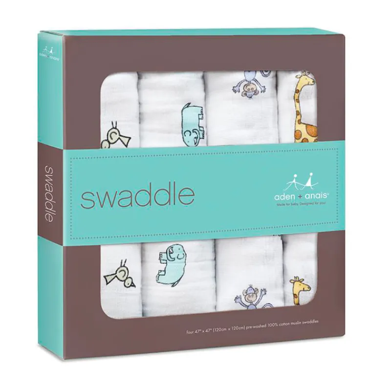 Pack 4 Muselinas de algodón Jungle Jam*ADEN & ANAIS New