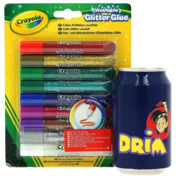 CRAYOLA Manualidades-Pack 9 Pegamentos Purpurina Lavables