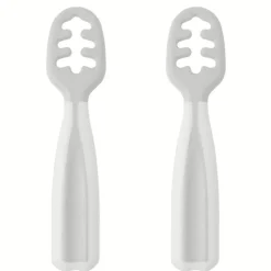 KIOKIDS Vajillas Infantiles-Pack 2 precucharas aprendizaje Gris