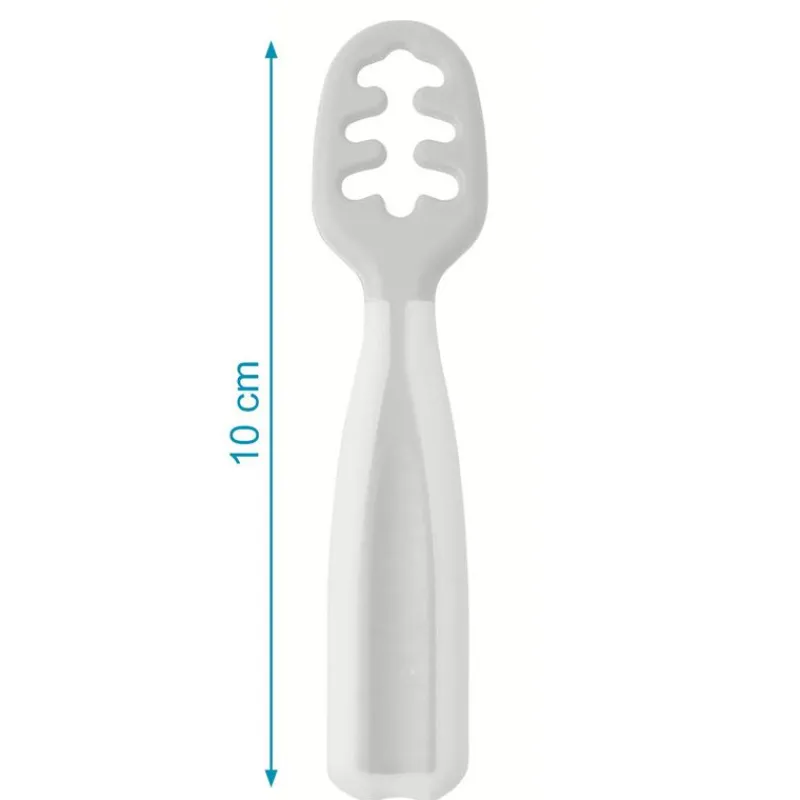 KIOKIDS Vajillas Infantiles-Pack 2 precucharas aprendizaje Gris