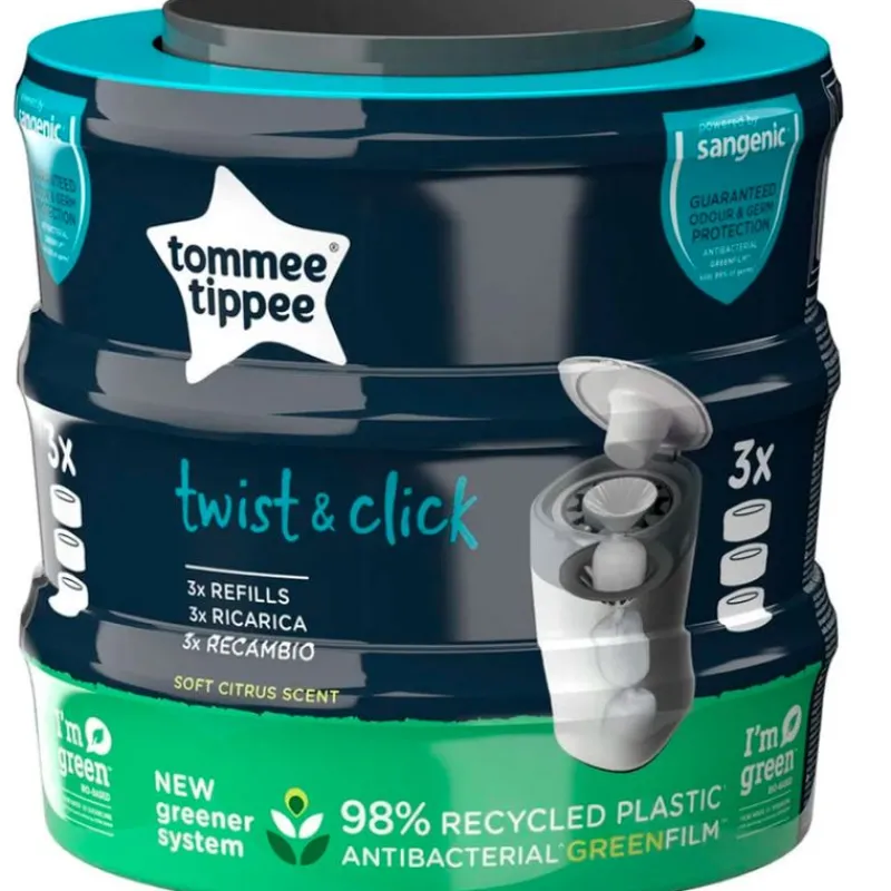 TOMMEE TIPPEE Accesorios Y Complementos De Baño-Pack 3 unid Recambios Sangenic Twist & Click