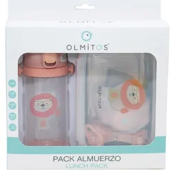 OLMITOS Botellas Y Cantimploras-Pack Almuerzo Botella Tritán + Fiambrera León