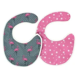 Pack baberos Flamencos y estrellitas rosa*VADEBEBE