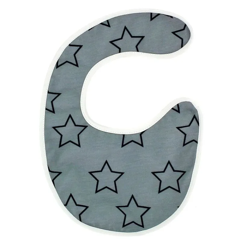 VADEBEBE Baberos-Pack baberos Gris Estrella Negra