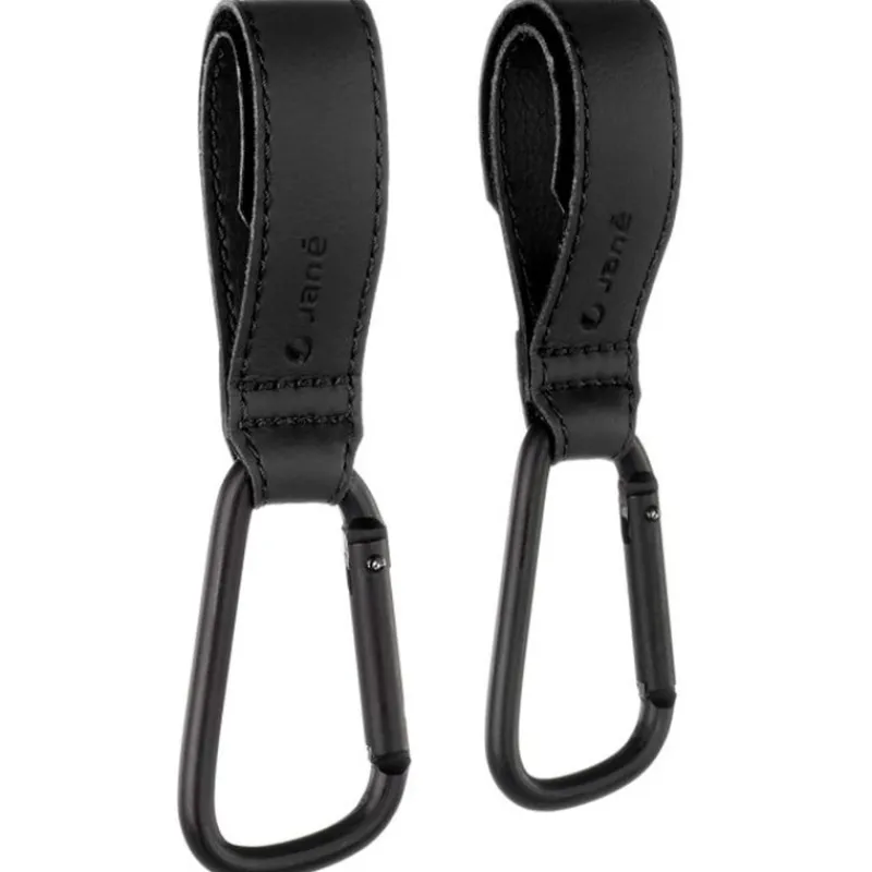 JANE Accesorios Y Complementos Para El Paseo-Pack de 2 unidades Mini Mosquetones Negro