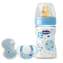 Pack de Biberón 150ml + cadena de chupete + chupete*CHICCO Discount