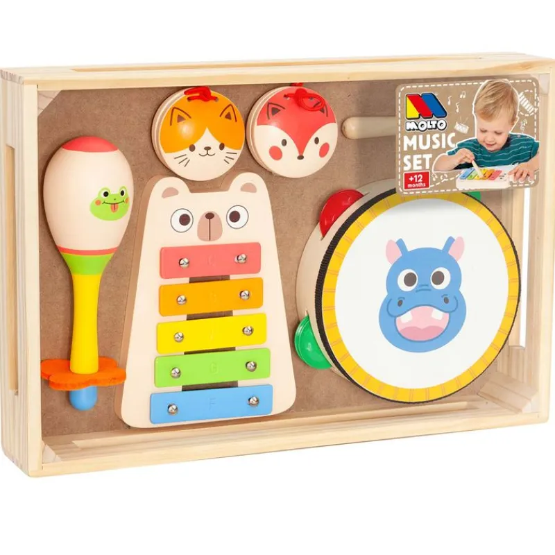 MOLTO Juegos De Madera|Instrumentos Musicales-Pack Musical Madera