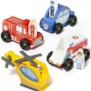 MOLTO Vehículos, Trenes Y Parkings|Primera Infancia Y Preescolar-Pack Vehículos Emergencias Madera