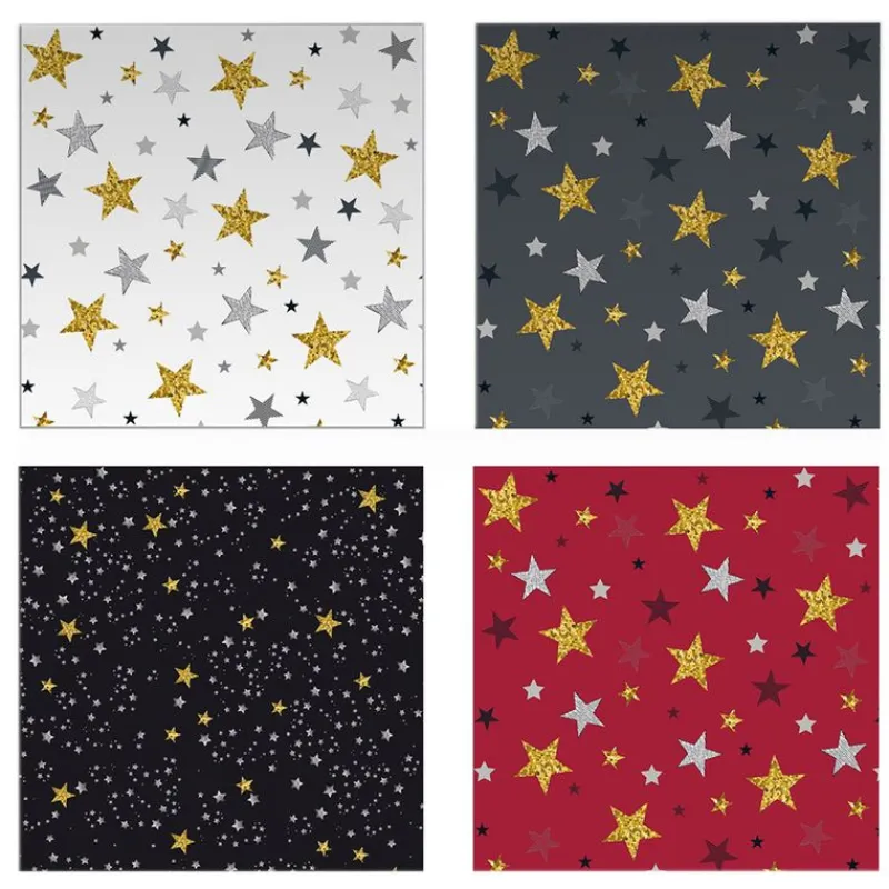 SELECCION DRIM Baterías, Pilas Y Papel De Regalo-Papel Regalo Estrellas 200 cm x 70 cm Surtido