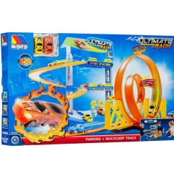 MOLTO Vehículos, Trenes Y Parkings-Parking 2 Plantas + Pista Looping