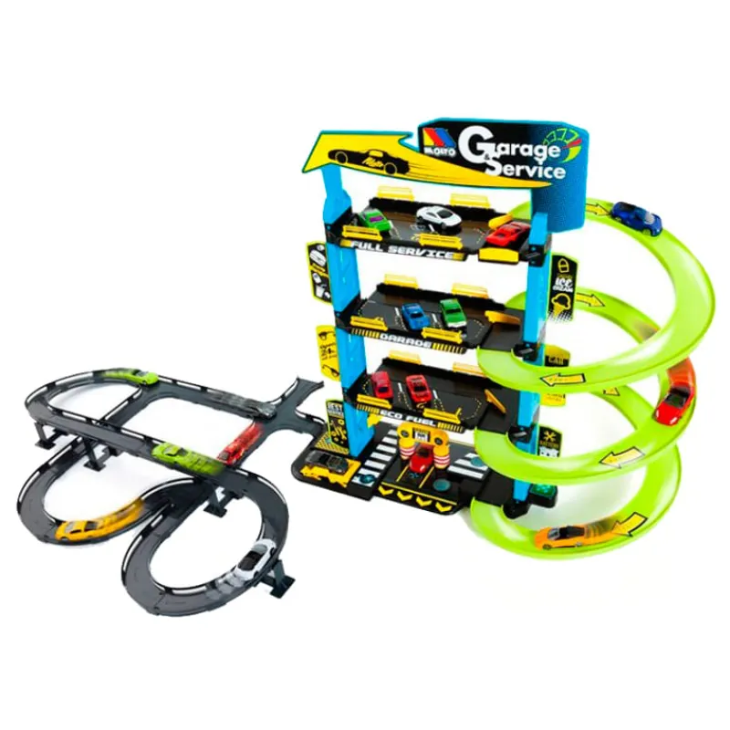 MOLTO Vehículos, Trenes Y Parkings-Parking 4 Plantas con Pistas