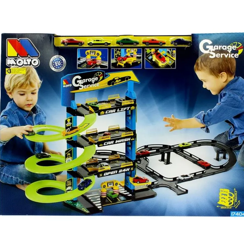 MOLTO Vehículos, Trenes Y Parkings-Parking 4 Plantas con Pistas