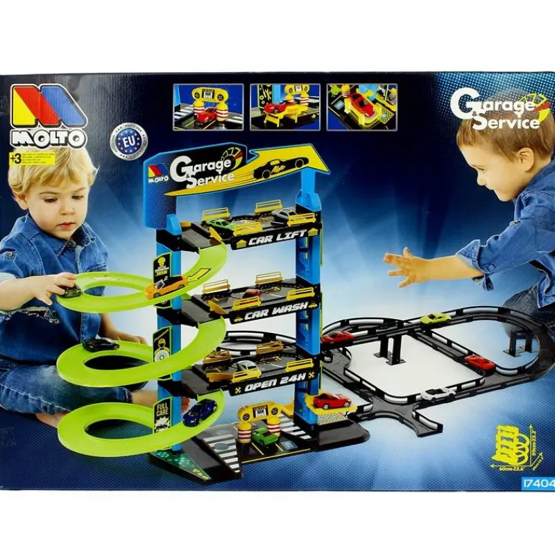 MOLTO Vehículos, Trenes Y Parkings-Parking 4 Plantas con Pistas