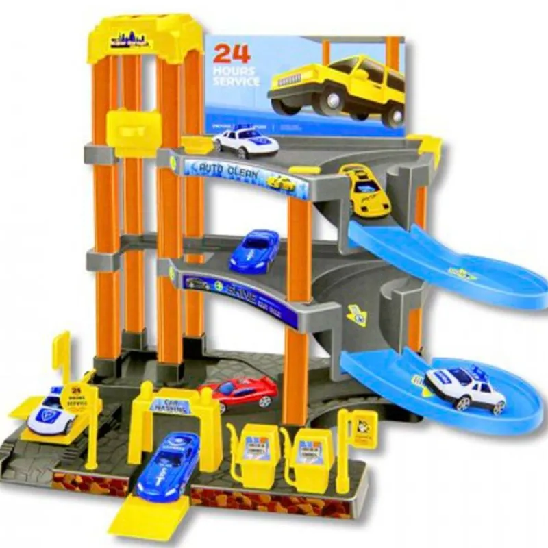 DRIM DISCOUNT Vehículos, Trenes Y Parkings-Parking de Coches 38x30x7.5 cm