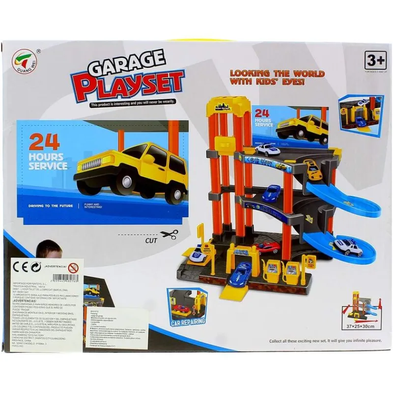 DRIM DISCOUNT Vehículos, Trenes Y Parkings-Parking de Coches 38x30x7.5 cm