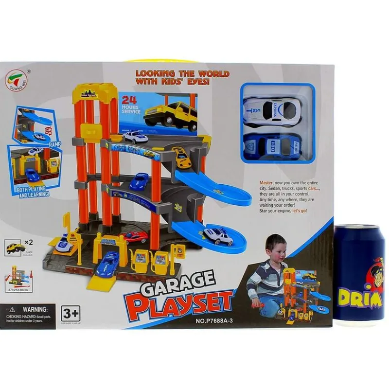 DRIM DISCOUNT Vehículos, Trenes Y Parkings-Parking de Coches 38x30x7.5 cm