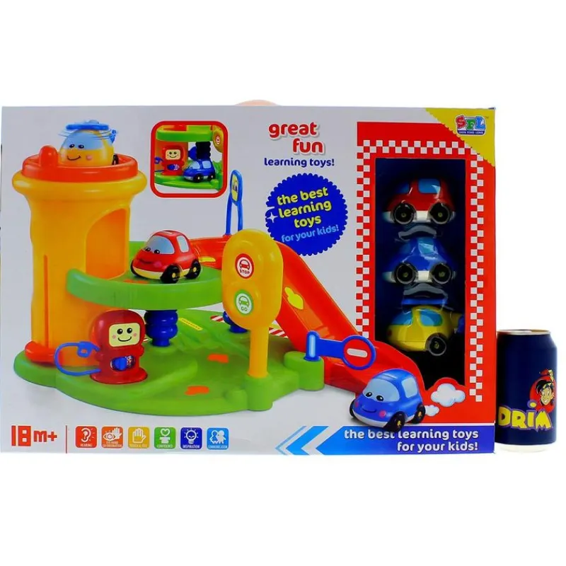 DRIM DISCOUNT Vehículos, Trenes Y Parkings-Parking Infantil con Vehículos