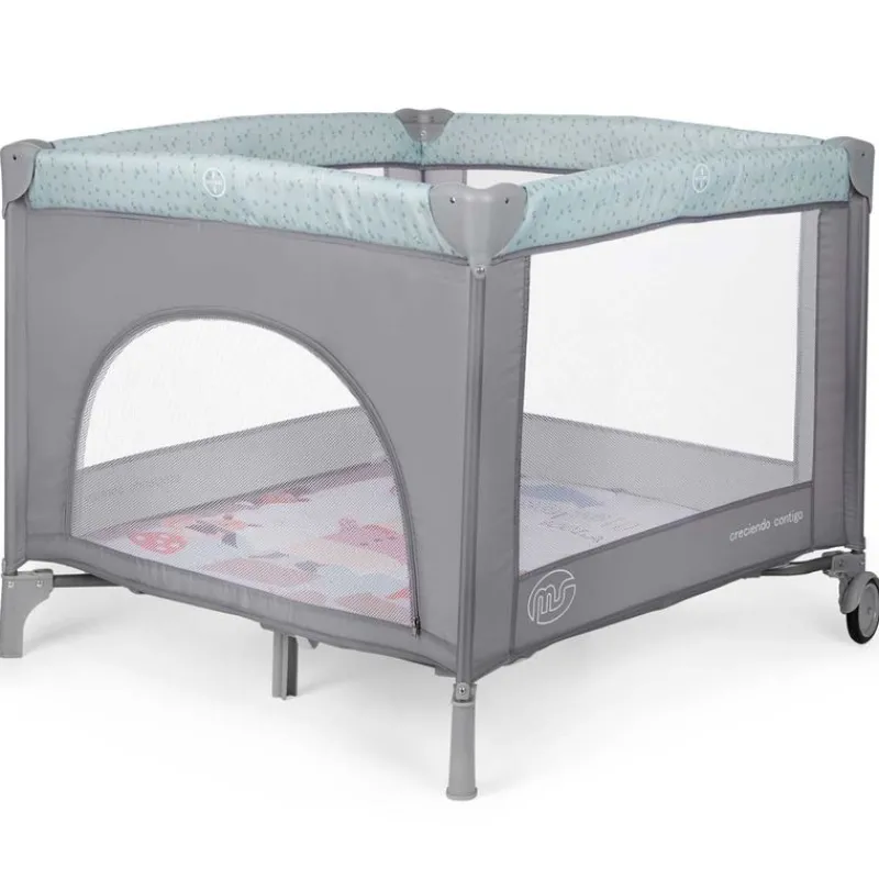 Parque bebé cuadrado Gris/ Verde*MS Online