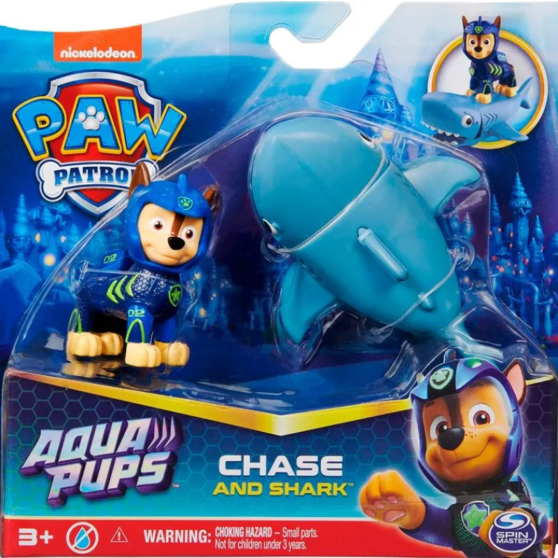 SPIN MASTER Figuras Y Figuras De Acción-Patrulla Canina Aqua Pups Chase + Tiburón