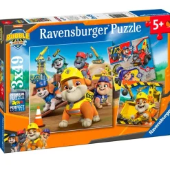 RAVENSBURGER Puzzles Y Construcciones-Patrulla Canina Equipo Rubble Puzzle 3x49 Piezas