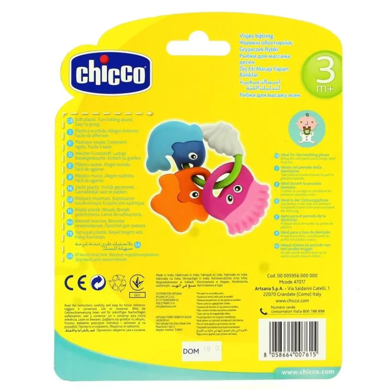 CHICCO Sonajeros-Peces Sonajeros Mordedores