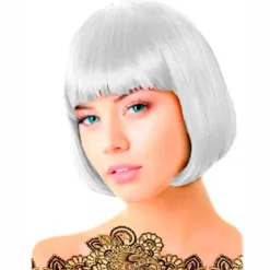 DRIM DISCOUNT Disfraces Y Complementos|Disfraces Y Complementos-Peluca Corta Bob Blanca