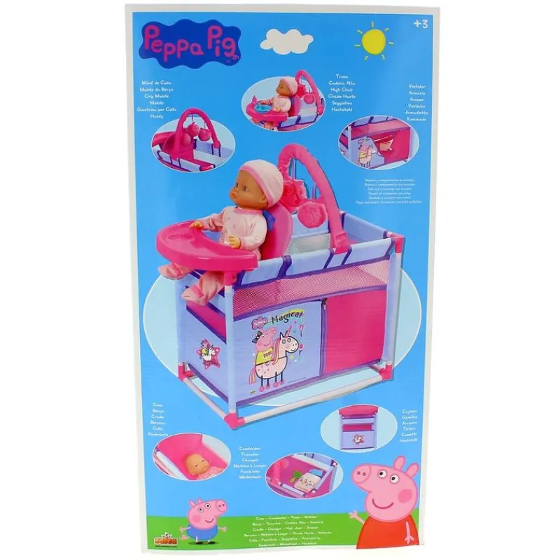 Peppa Pig Cambiador Cuna de Muñecas*MUÑECAS SAICA Outlet