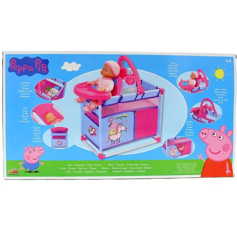 Peppa Pig Cambiador Cuna de Muñecas*MUÑECAS SAICA Outlet