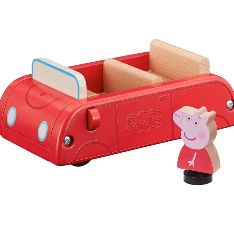 SELECCION DRIM Juegos De Madera-Peppa Pig Coche Familiar Madera