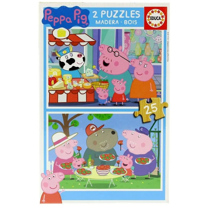 Peppa Pig Puzzles Madera 2x25 Piezas*EDUCA Sale