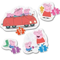 CLEMENTONI Puzzles Y Construcciones-Peppa Pig Puzzles Progresivos